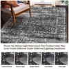 Machine Washable Area Rug, Non-Slip Faux Wool, Soft Low Pile Vintage Distressed Carpet for Bedroom - 3 of 4