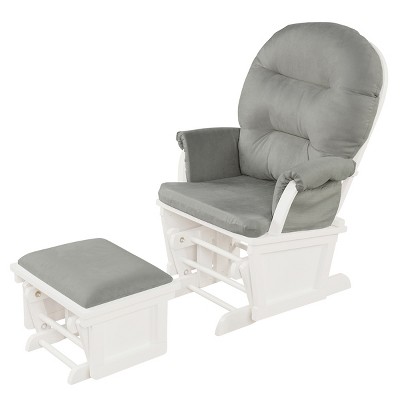 Baby cache vienna glider sales and ottoman in light grey