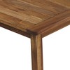 Teal Island Designs Farmhouse Rustic Acacia Wood Rectangular Outdoor Coffee Table 43 1/4" x 22 3/4" Brown Slat Tabletop for Spaces Patio House Balcony - 3 of 4