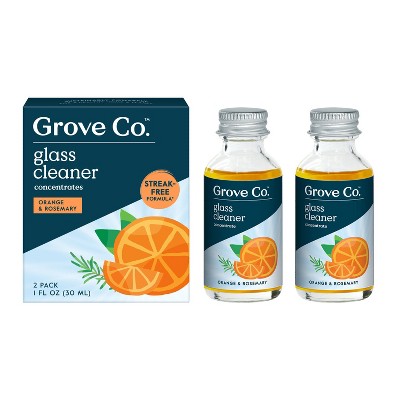 Grove Co. Orange & Rosemary Glass Cleaner Concentrates - 2ct