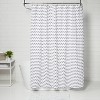 72"x72" Textured Striped Shower Curtain Black/White - Project 62™ - image 2 of 4