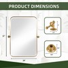 Wooakway 2-Piece 36"H Rectangle Bathroom Mirror Sets with Pivoting Design Metal Frame for Vanity Living Room Bedroom Entryway Black - 4 of 4