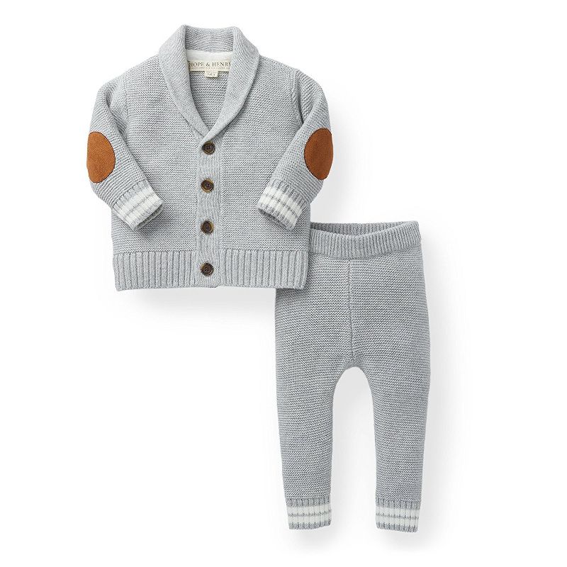 Hope & Henry Baby Organic Cotton Cardigan and Sweater Legging Set, 1 of 7