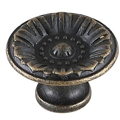 Antique Bronze Round Mushroom Knob Set with Mounting Hardware