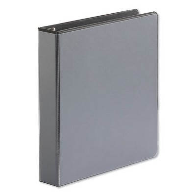 Universal Deluxe Easy-to-Open D-Ring View Binder, 3 Rings, 1.5" Capacity, 11 x 8.5, Black