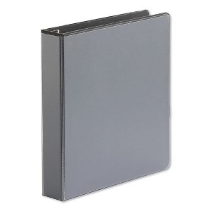 Universal Deluxe Easy-to-Open D-Ring View Binder, 3 Rings, 1.5" Capacity, 11 x 8.5, Black - 1 of 3