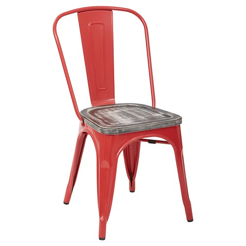 Check Out Deals on 4pk Bristow Red Frame Metal Chair With ...