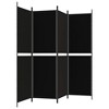 vidaXL 4-Panel Room Divider Black 78.7"x70.9" Fabric - 4 of 4