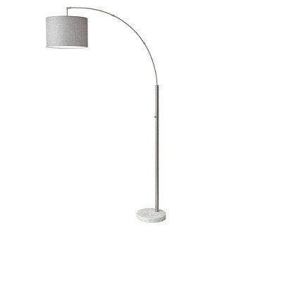 73.5" Bowery Arc Lamp Steel  - Adesso