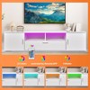 NicBex TV Stand with LED for TVs up to 75 Inches,Modern Entertainment Center with Cabinets,Open Shelves and Drawer,White - 4 of 4