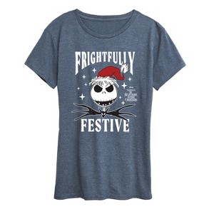 Women's - Disney - Frightfully Festive Short Sleeve Graphic T-Shirt - 1 of 4