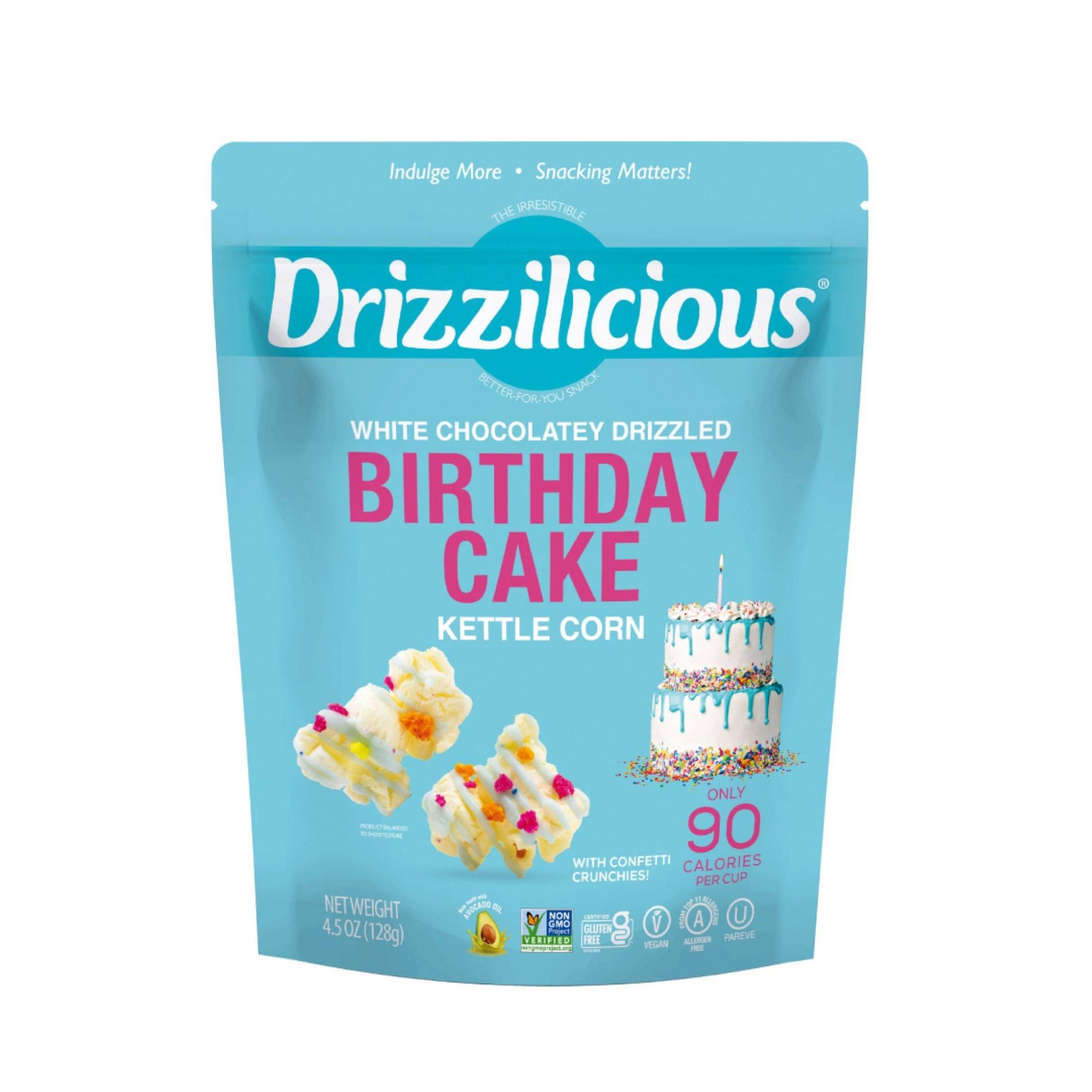 Drizzilicious Popcorn Birthday Cake Drizzle  Bag - 4.5oz