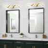 LLHZSY Modern Spiral Design LED Bathroom Vanity Light Dimmable Wall Light - 23 3/5 Inch - Brass-3000K - 3 of 4