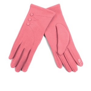 Women's Stylish Touch Screen Gloves with Button Accent & Fleece Lining - 1 of 4
