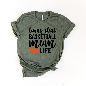 Simply Sage Market Women's Basketball Mom Life Short Sleeve Graphic Tee - 1 of 3