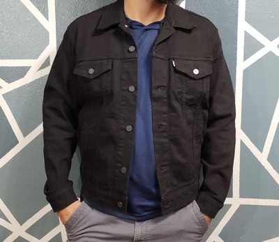 Levi's® Men's Long Sleeve Trucker Jacket - Black Denim Xl Levi's® Men's Long Sleeve Trucker Jacket - Black Denim Xl