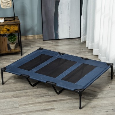 48" x 36" Elevated Cooling Dog Bed for Large Dogs,Indoor Outdoor Raised Pet Cot with Mesh Center - LAOTIES