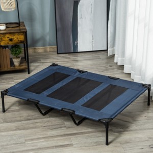 48" x 36" Elevated Cooling Dog Bed for Large Dogs,Indoor Outdoor Raised Pet Cot with Mesh Center - LAOTIES - 1 of 4
