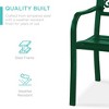 Best Choice Products Outdoor Steel Bench Garden Patio Porch Furniture w/ Floral Design Backrest - 4 of 4