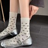 Anna-Kaci Women's 3-Pack Crew Socks with Allover Print Design Soft Stretch Knit for Everyday Comfort - 2 of 4