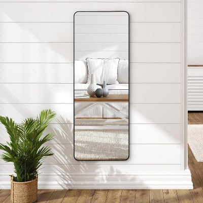 Americanflat - 21x58 Framed Rectangular Mirror with Metallic Accent for Bedroom Living Room Bathroom
