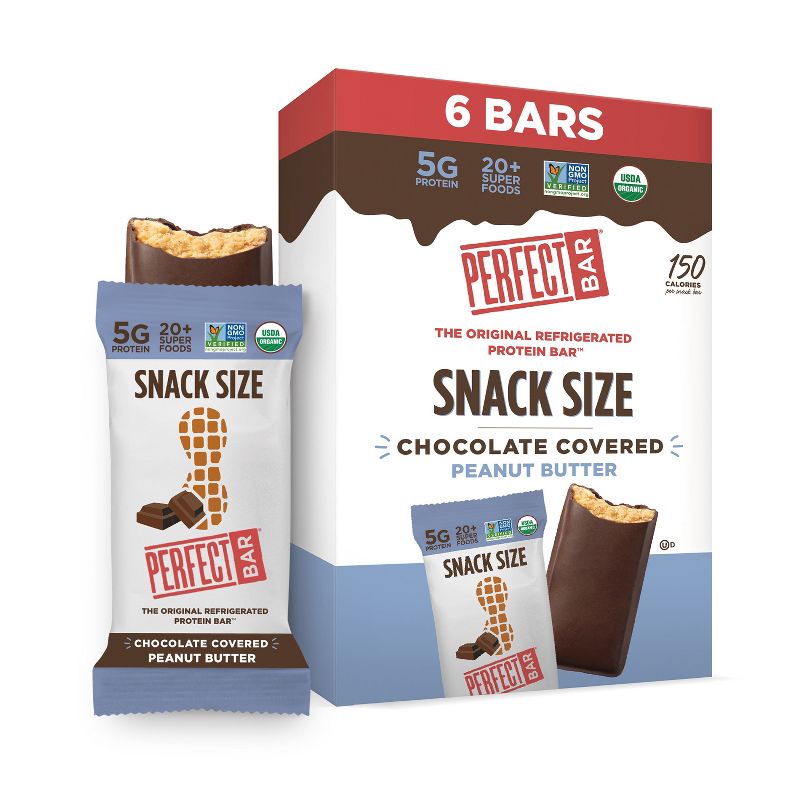 Perfect Bar Snack Size Chocolate Covered Peanut Butter Protein Bars - 6.34oz/6ct, 1 of 17