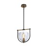 Artcraft Lighting Cheshire 1 - Light Pendant in  Black/Brass - 3 of 4