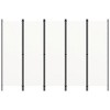 vidaXL 5-Panel Room Divider White 98.4"x70.9" - 3 of 4