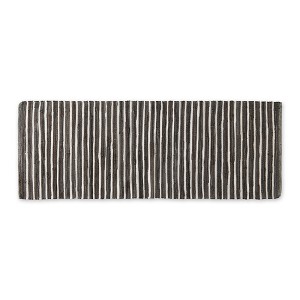 Design Imports Dark Brown Slim Stripe Cotton Chindi Rug 2Ft 3Inx6Ft - 1 of 4