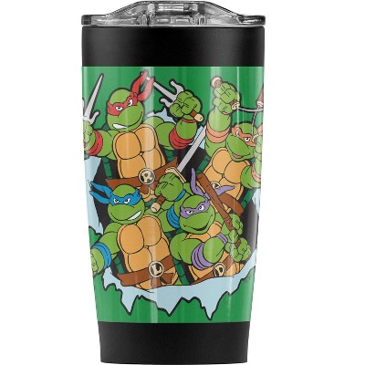 TMNT Turtles And Logo Steel Tumbler 20oz Coffee Travel Mug