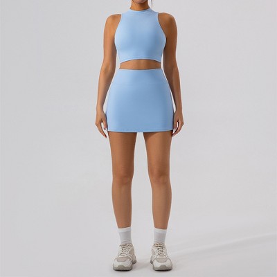 Women's High Waisted Tennis Skirt with Built-in Shorts Side Split Athletic Golf Skort