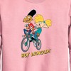 Boys' - Hey Arnold! - Arnold and Gerald on Bike Graphic Long Sleeve Fleece Sweatshirt - 2 of 3