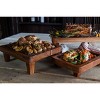 Fabio Viviani Heritage Collection Raccolta Acacia Serving Pedestal with Cast Iron Inlay Medium - 4 of 4