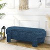 NicBex Modern Chenille Pull-Open Top Ottoman Bench,Upholstered Oval Storage Ottoman for Living Room,Bedroom - 4 of 4