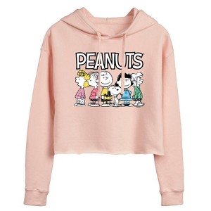 Women's - Peanuts - Peanuts Crew Cropped Graphic Hoodie - 1 of 4
