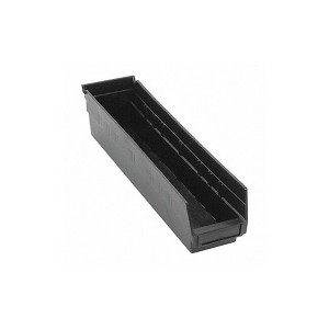 Quantum Storage Systems Economy Shelf Bin, Nesting, Conductive, 17-7/8"W X 4-1/8"D X 4"H, (7) Divider Slots, Rear Hanglock, - 1 of 1