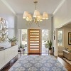 BAOURE 5-Light Boho Farmhouse Chandelier 32″ Coastal Pendant Light with Hand-Woven Fabric Shade,Rustic Gold Light Fixtures for Dining Room Living Room - 4 of 4