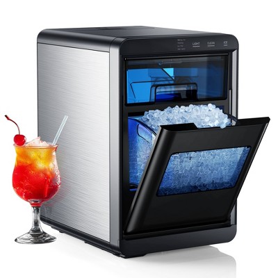 EUHOMY Nugget Ice Maker, Fast & Compact, Automatic Cleaning, 44Lbs/24hrs Soft Chewable Ice for Home, Office & Parties