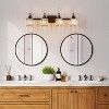 Whizmax Bathroom Vanity Light Fixtures Modern Crystal Vanity Light Fixtures, Light Modern Crystal Wall Lighting with Square Shade, Black - 3 of 4