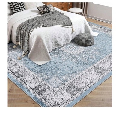 Garvee Washable Area Rugs for Living Room,Large Rugs Floor Carpet, Non-Shedding Vintage Rugs, Low Pile Non-Slip Rug for Bedroom,Dining Room