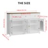 55 Inch Storage Cabinet Dining Narrow Buffet Sideboard Cabinet with 3 Drawers and 4 Doors for Kitchen, Dining Room, Living Room - 2 of 4