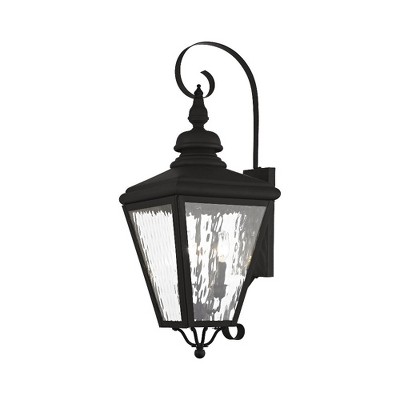 Livex Lighting Cambridge 3 - Light Wall Light in  Black