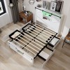 FUFU&GAGA White Storage Platform Bed with Headboard Shelf LED Light Strip & 4 Drawers Queen Size Bed Frame with Charging Station - 3 of 4