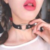 Love Heart Adjustable Leather Choker Punk Necklace for Women - 2 of 4