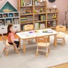 Tangkula Kids Height Adjustable Table and 4 Chairs Set with Graffiti Desktop - 2 of 4