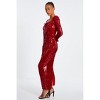 QUIZ Women's Sequin Tie Front Maxi Dress - 3 of 4
