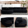 Whisen 144" Upholstered Sofa with Two Chaise & Five Pillows - 4 of 4