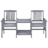 vidaXL Garden Chair With Tea Table Grey Solid Acacia Wood Medium Durable - 2 of 4