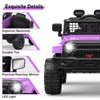 12V Kids Ride-On Truck w/Remote - 3 Speeds (Max 2.5MPH), Dual Motors, LED Lights, Music (Ages 3-8, 61lbs) - 2 of 4