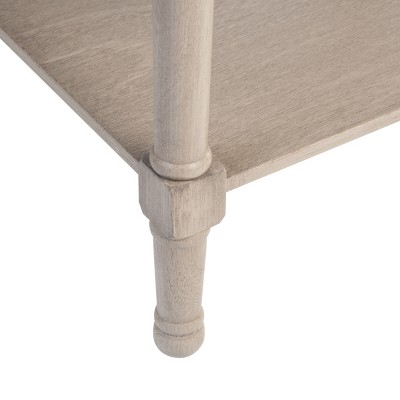 Josie Greige Wood and Metal 1-Drawer Accent Table